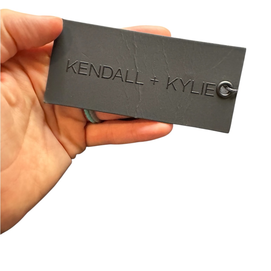 Kendall + Kylie Black Faux Leather Strapless Front Tie Jumpsuit Small Nwt — image 6 of 7